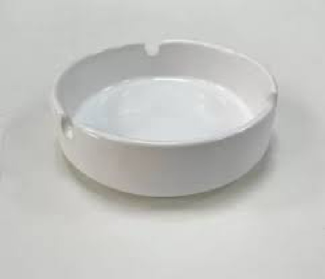 8CM CENICERO CERAMICA BLANCO