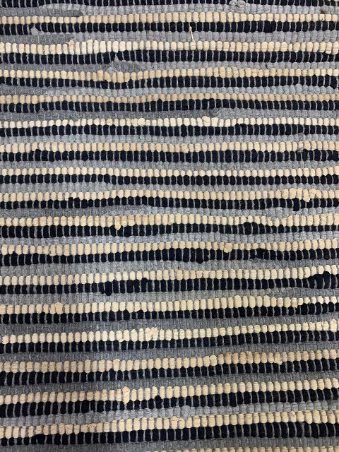 120X180CM ALFOMBRA ALGODON GRIS/BLANCO