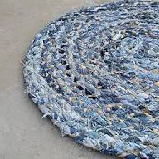 120CM ALFOMBRA REDONDA JEAN AZUL